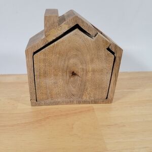 Wood Coasters Set House Shaped Little Houses